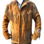 Western Cowboy Real Suede Leather Jacket with Fringe for Sale Quality Jackets