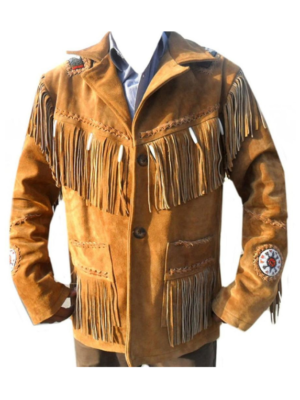 Western Cowboy Real Suede Leather Jacket with Fringe for Sale Quality Jackets